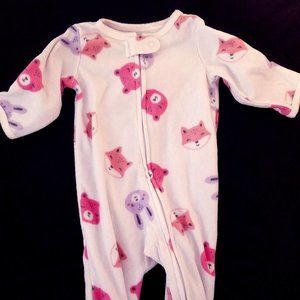 Set of 4 Carter's 3M Footed PJs